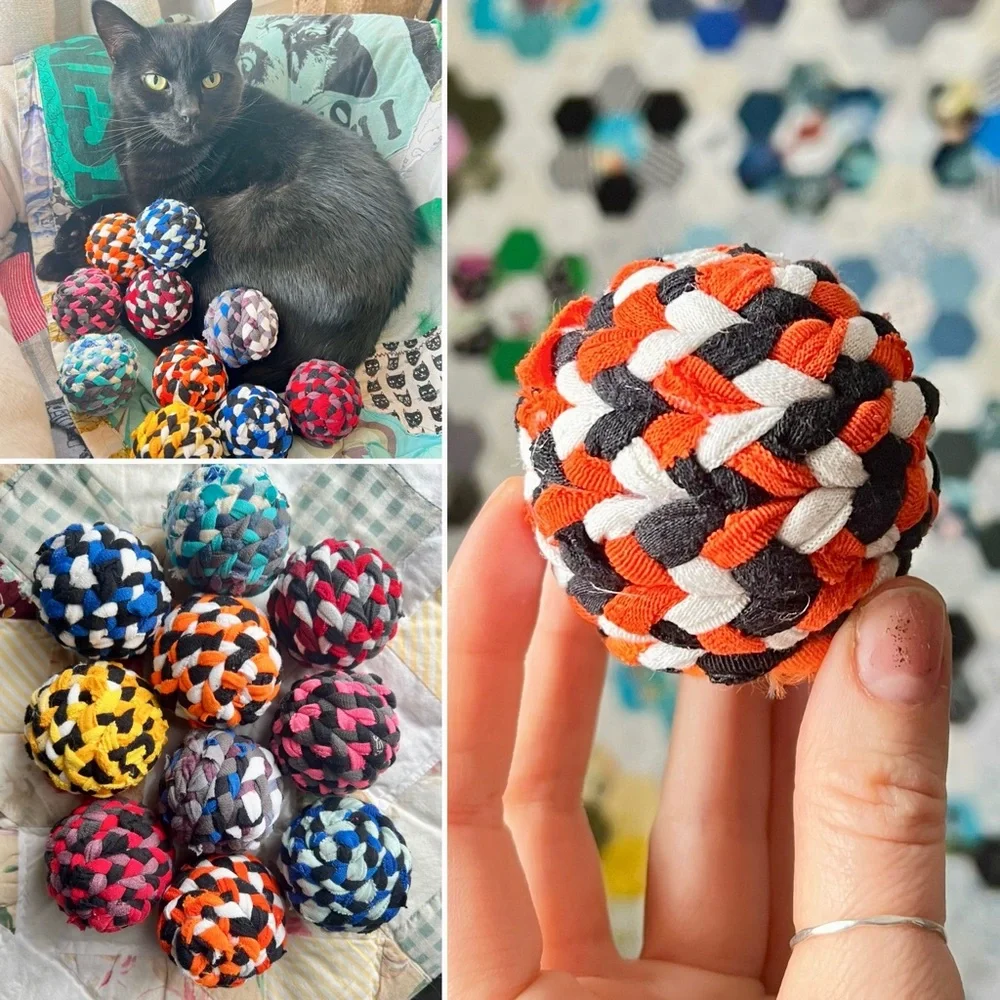 Colorful Cat Toy - Braided Ball